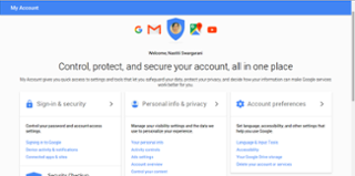 tampilan My Account di Google Apps tampilan My Account di Google Apps