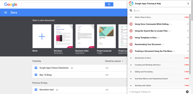 Synergyse pada Google Docs Synergyse pada Google Docs