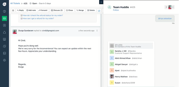 kolaborasi tim freshdesk