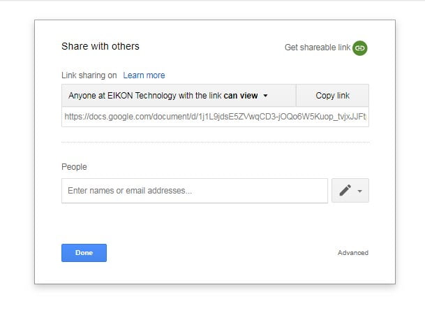 google docs file sharing